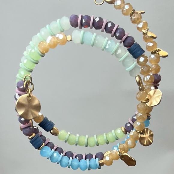 Beaded Wrap Bracelet w/ Charms - Picture 11 of 11